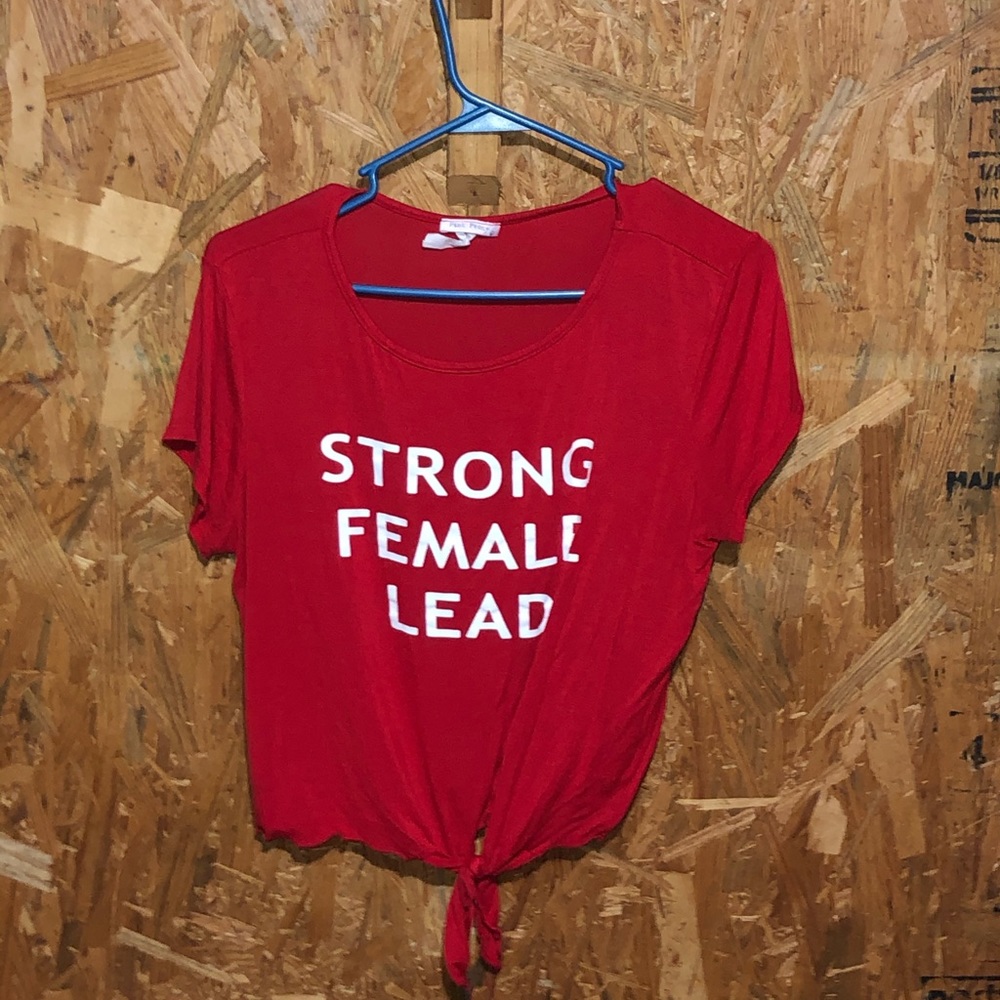 empowerment graphic crop top